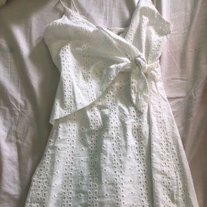 white eyelet dress